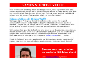 PvdA Stichtse Vecht start met wekelijkse nieuwsbrief