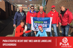 PvdA Stichtse Vecht doet mee aan de Landelijke Opschoondag op 24 maart a.s. en gaat aan de slag in de wijk Antilopespoor in Maarssenbroek