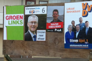 Een PvdA poster voor het raam?