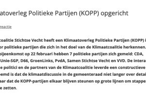 PvdA neemt deel aan Klimaatoverleg Politieke Partijen (KOPP)