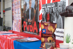 PvdA kraam in Maarssen-Dorp