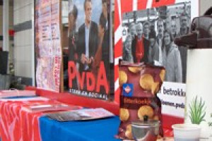 PvdA-kraam in Maarssen-Dorp